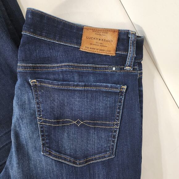 Lucky Brand Women Ankle Sweet Boot Jeans Size 12/31 Mid Rise Twilight Blue Denim - Picture 15 of 15